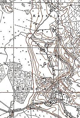Ote Sakkolan topografikartasta